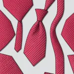 red necktie with pink polka dots image